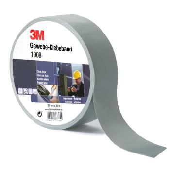 3M™ 1909 Gewebeband 50mm x 50m silber